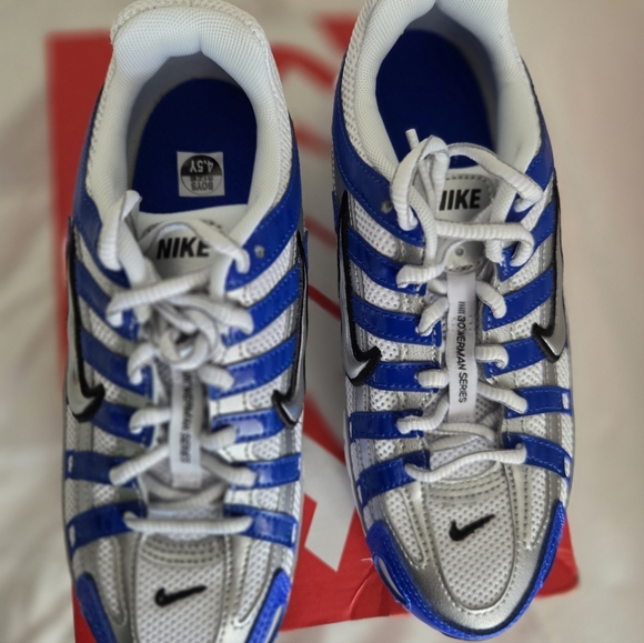 Nike P-6000 Running Shoes Sneaker Metallic Blue/Silver Kid Youth Size 4.5M NIB - Picture 6 of 9